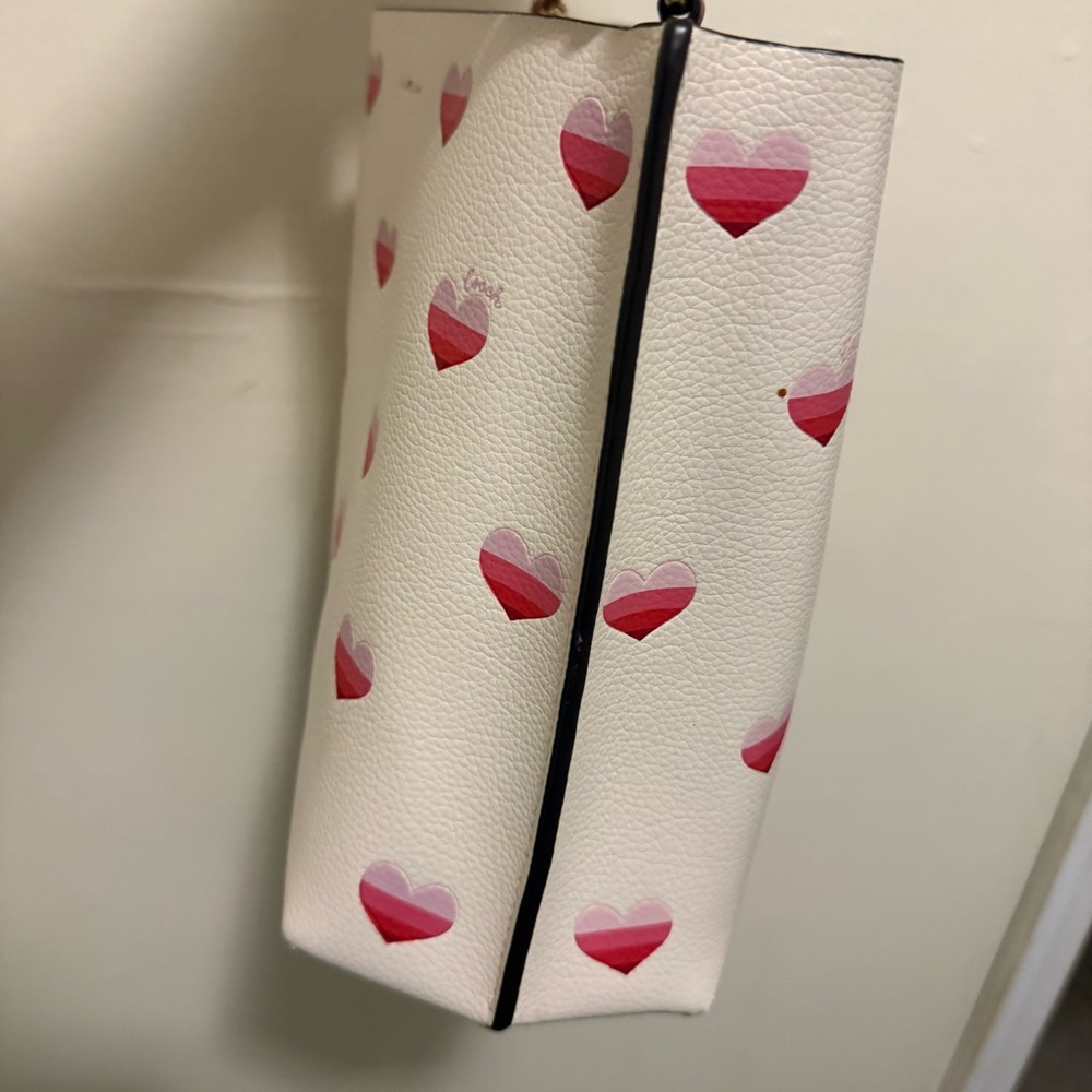Coach Limited Edition Mollie Bucket Bag With Stripe Heart Print - Picture 11 of 15